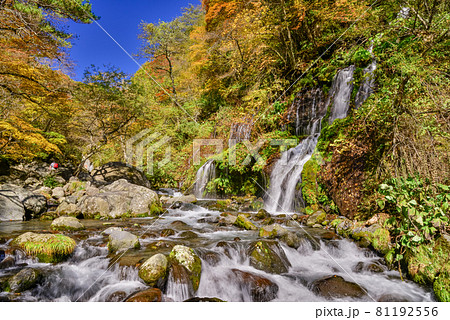 （山梨県）吐竜の滝（どりゅうのたき）　紅葉 81192556