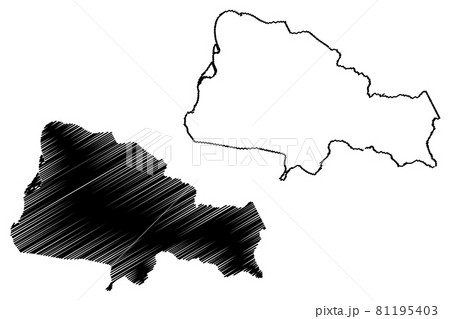 Tboung Khmum Province (Kingdom of Cambodia, Kampuchea, Provinces of Cambodia) map vector illustration, scribble sketch Tbong Khmum map 81195403