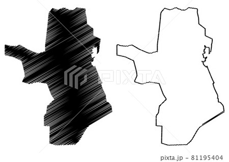 Takeo Province (Kingdom of Cambodia, Kampuchea, Provinces of Cambodia) map vector illustration, scribble sketch Takeo map 81195404