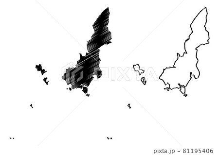 Sihanoukville Province (Kingdom of Cambodia, Kampuchea, Provinces of Cambodia) map vector illustration, scribble sketch Preah Sihanouk map.. 81195406