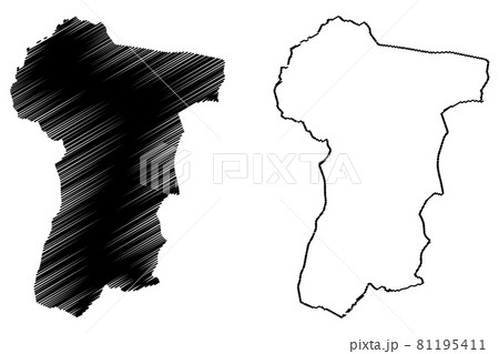 Prey Veng Province (Kingdom of Cambodia, Kampuchea, Provinces of Cambodia) map vector illustration, scribble sketch Prey Veng map 81195411