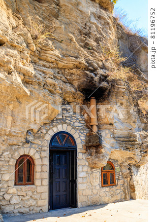Galician Cave St. Nicholas Monastery located on a bank of the Dniester river in Halytsya village, Chernivtsi region, Ukraine Galician Cave St. Nicholas Monastery located on a bank of the Dniester river in Halytsya village, Chernivtsi region, Ukraine 81196752