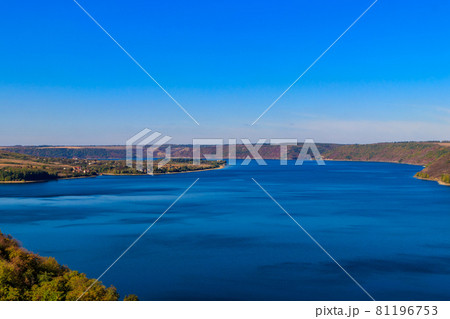 View of the Dniester river in Ukraine at autumn View of the Dniester river in Ukraine at autumn 81196753