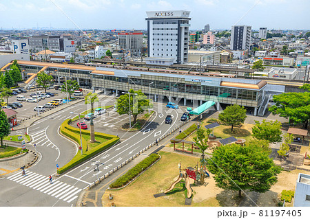 西尾市 名鉄西尾駅の駅前ロータリー 西尾市 名鉄西尾駅の駅前ロータリー 81197405