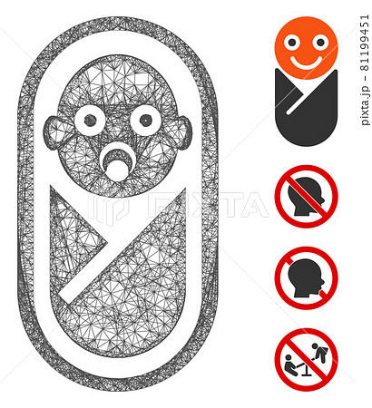 Newborn Web Vector Mesh Illustration Newborn Web Vector Mesh Illustration 81199451
