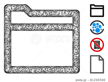 Folder Web Vector Mesh Illustration Folder Web Vector Mesh Illustration 81200560