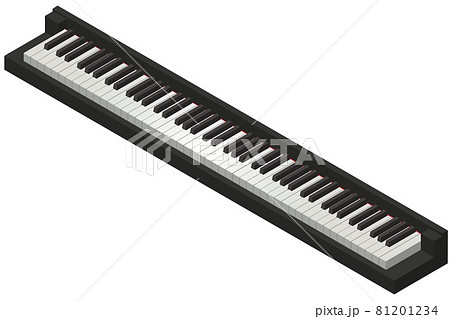 アイソメトリック 鍵ピアノの鍵盤のベクターイラスト のイラスト素材