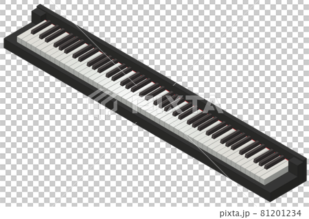 Isometric, 88-key piano keyboard vector... - Stock Illustration [81201234]  - PIXTA