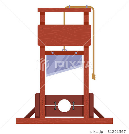 wooden guillotine for the execution of a person. wooden guillotine for the execution of a person. 81201567