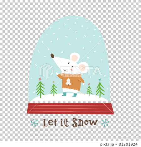Small rat snow globe 81201924