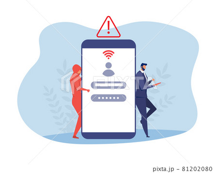 hacker steal data and personal information concept vector hacker steal data and personal information concept vector 81202080