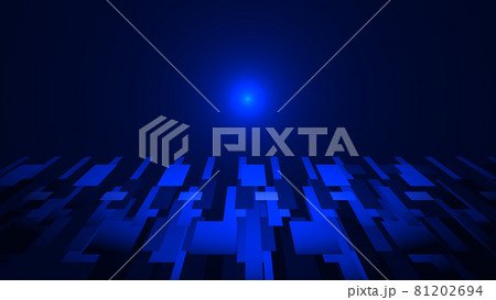 CGスクエア　多数の四角形の背景素材　スポットライトとグラデーション 81202694