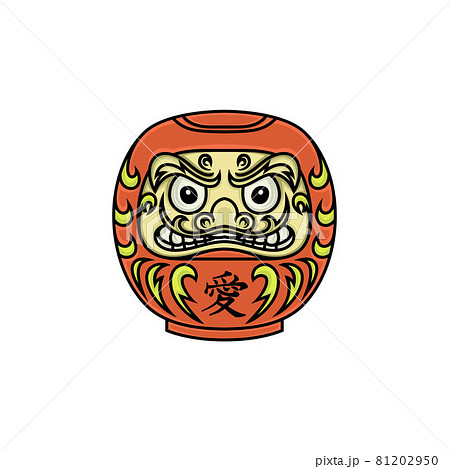 Japanese Daruma Logo Design Vector illustration 81202950