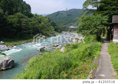 御岳渓谷遊歩道からの多摩川 81203516