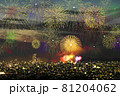 2017年高松祭りの花火(画像合成処理後イラスト化) 81204062