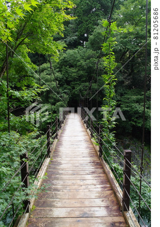 氷川渓谷遊歩道の氷川小橋 氷川渓谷遊歩道の氷川小橋 81205686