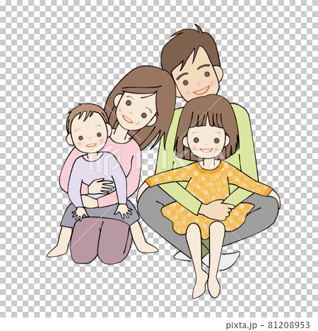 家人朋友 4 父母和孩子微笑 81208953