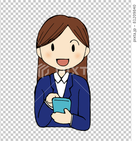 A woman using a smartphone 81209840