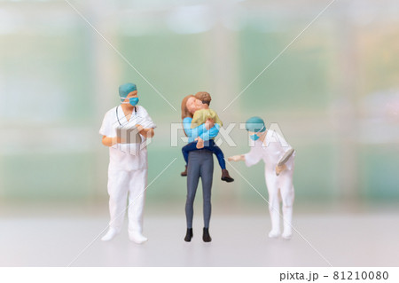 Mother and child at the hospital to get Vaccination or Immunization Schedule. World Polio Day concept Mother and child at the hospital to get Vaccination or Immunization Schedule. World Polio Day concept 81210080