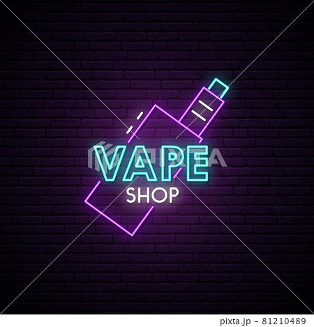 Vape shop neon sign. - Stock Illustration [81210489] - PIXTA