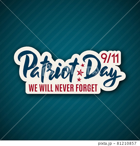 9/11 Patriot Day sticker with lettering. 81210857