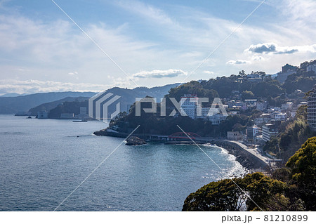 熱海 伊豆山港 付近 俯瞰ロング(2021年2月28日撮影) 熱海 伊豆山港 付近 俯瞰ロング(2021年2月28日撮影) 81210899