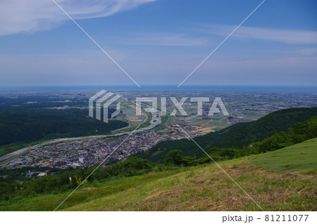 獅子吼高原からの加賀平野の眺め 白山手取川ジオパーク 獅子吼高原からの加賀平野の眺め 白山手取川ジオパーク 81211077