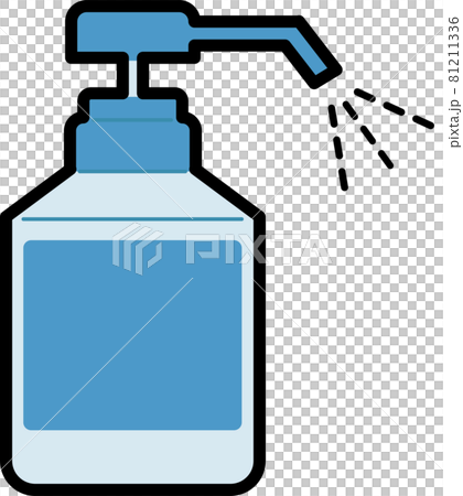 Illustration of alcohol disinfectant 81211336