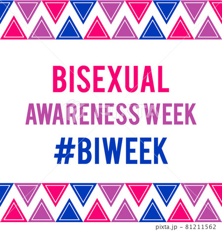 Bisexual Awareness Week typography poster. LGBT community event celebrate on September. Vector template for banner, sign, logo design, card 81211562