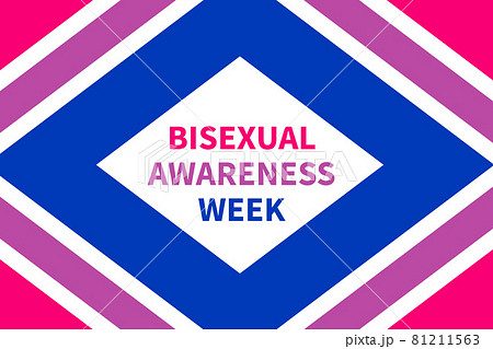 Bisexual Awareness Week typography poster. LGBT community event celebrate on September. Vector template for banners, signs, logo design, card 81211563