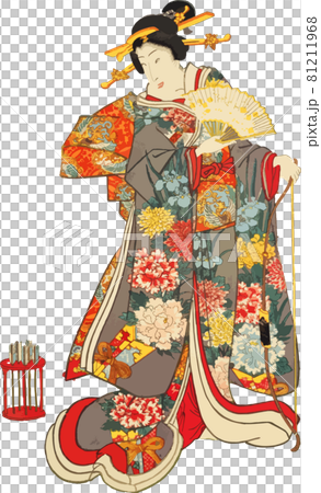 弓を持って舞う花魁 弓を持って舞う花魁 81211968