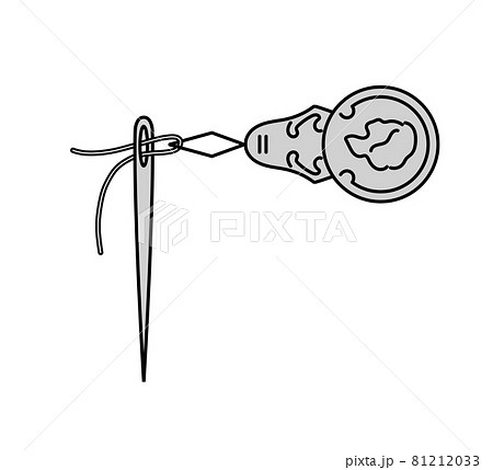 糸通しのやり方のイラスト 81212033