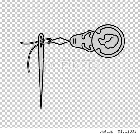 糸通しのやり方のイラスト 81212033