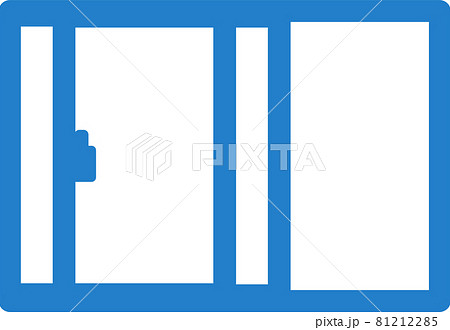 窓ガラスのイラストのイラスト素材