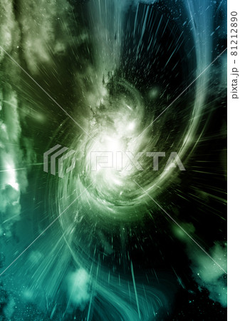 galaxy in a free space. 3D rendering 81212890