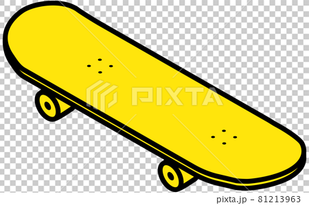 Simple yellow skateboard isometric icon,... - Stock Illustration [81213963]  - PIXTA