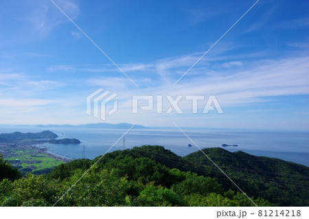 徳島県板野町 大坂峠展望台から相生・小豆島・本州方面を望む 徳島県板野町 大坂峠展望台から相生・小豆島・本州方面を望む 81214218