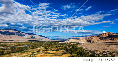 Panorama of Indus valley. Ladakh, India 81215757