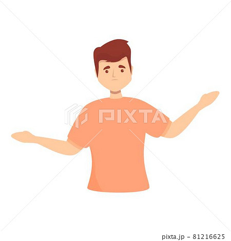 Decision gesture icon cartoon vector. Uncertainty ambiguity Decision gesture icon cartoon vector. Uncertainty ambiguity 81216625