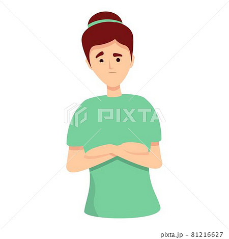 Complexity woman icon cartoon vector. Uncertainty question 81216627