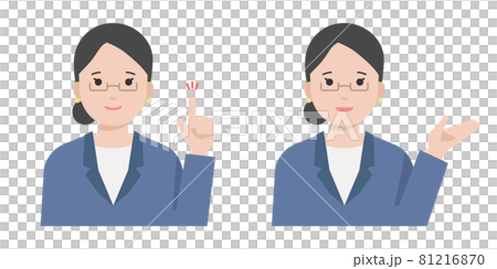 Illustration of a woman explaining the points - Stock Illustration ...