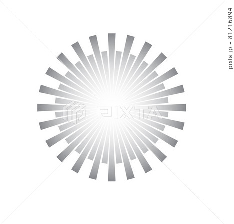 Rays, beams element. Sunburst, starburst shape background. Circular geometric. Abstract circular geometric shape. illustration - Vector 81216894