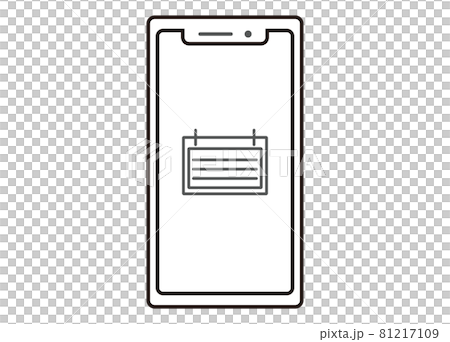 スマートフォン　スケジュールイメージイラスト　ラインイラスト　正面 81217109