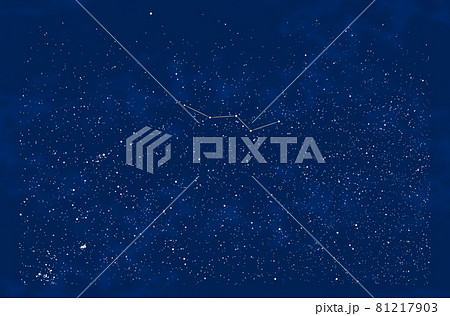 秋の星座：カシオペヤ座と周辺の星 81217903