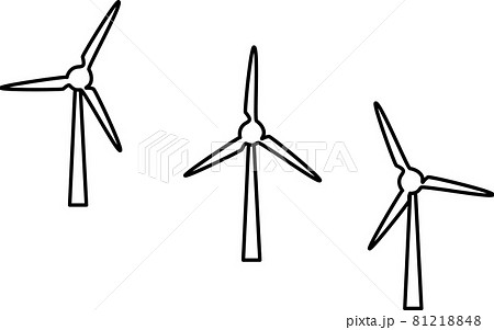 風力発電機のイラスト素材