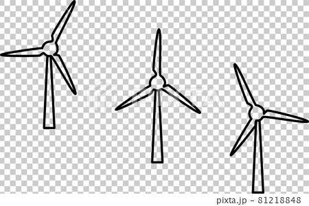 風力発電機のイラスト素材