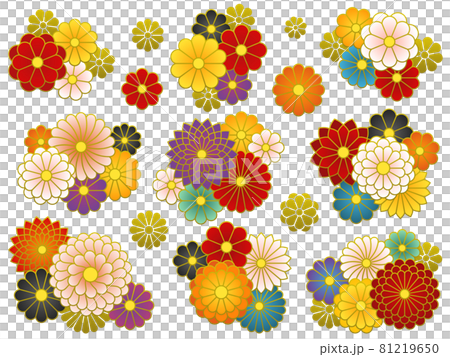 Japanese style chrysanthemum decoration set 81219650
