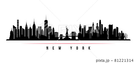 New York city skyline horizontal banner. New York city skyline horizontal banner. 81221314