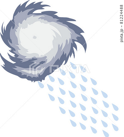 大型台風 自然災害のイラスト素材 ベクターのイラスト素材