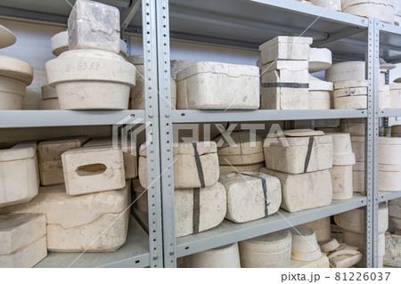 Inside the workshop of a faience manufacturing company. Konakovo, Russia Inside the workshop of a faience manufacturing company. Konakovo, Russia 81226037